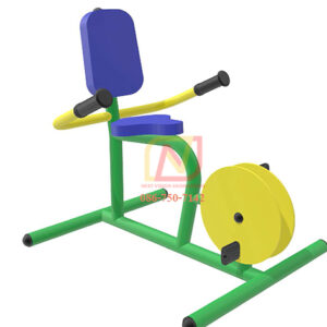 FT-05 อุปกรณ์บริหารข้อเข่า-ขา (แบบจักรยานล้อเหล็กนั่งพิง) เครื่องออกกำลังกายกลางแจ้ง รุ่นเหล็ก Next Vision
