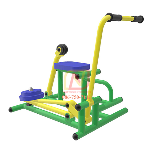 FT-08 อุปกรณ์บริหารแขน ลดหน้าท้องและนวดหลัง (แบบดึงยกตุ้มน้ำหนัก) เครื่องออกกำลังกายกลางแจ้ง รุ่นเหล็ก Next Vision