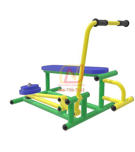 FT-09 อุปกรณ์บริหารแขน-ลดหน้าท้อง (แบบดึงยกตุ้มน้ำหนัก) เครื่องออกกำลังกายกลางแจ้ง รุ่นเหล็ก Next Vision
