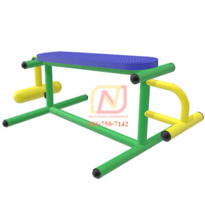 FT-13 อุปกรณ์ซิทอัพลดหน้าท้อง / บริหารขา-เข่า (แบบยกตุ้มน้ำหนัก) เครื่องออกกำลังกายกลางแจ้ง รุ่นเหล็ก Next Vision