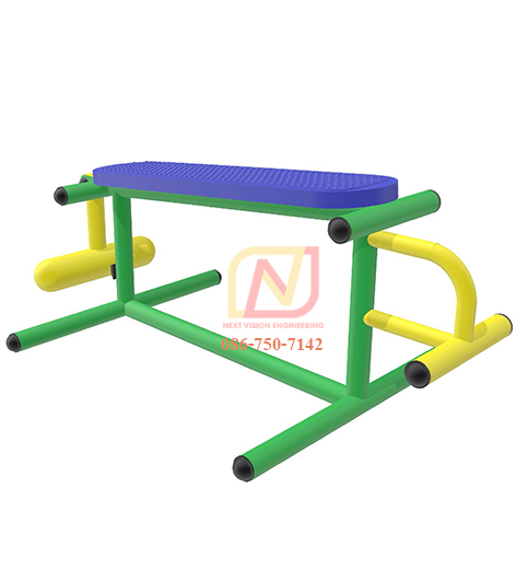 FT-13 อุปกรณ์ซิทอัพลดหน้าท้อง / บริหารขา-เข่า (แบบยกตุ้มน้ำหนัก) เครื่องออกกำลังกายกลางแจ้ง รุ่นเหล็ก Next Vision
