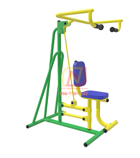 FT-23 อุปกรณ์บริหารกล้ามเนื้อแขนและหัวไหล่ (แบบดึงยกตัว) เครื่องออกกำลังกายกลางแจ้ง รุ่นเหล็ก Next Vision