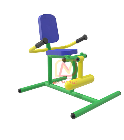 FT-28 อุปกรณ์บริหารเข่า-ขา (แบบยกลูกน้าหนักเท้าคู่) เครื่องออกกำลังกายกลางแจ้ง รุ่นเหล็ก Next Vision