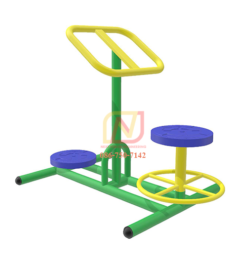 FT-57 อุปกรณ์บริหารเอว-สะโพก (แบบนั่ง-ยืนบิดเอว) เครื่องออกกำลังกายกลางแจ้ง รุ่นเหล็ก Next Vision