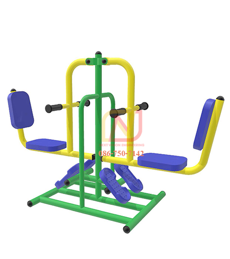 FT-61 อุปกรณ์บริหารขา-น่อง (แบบขาดันยกตัว) เครื่องออกกำลังกายกลางแจ้ง รุ่นเหล็ก Next Vision