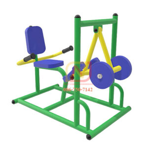 FT-65 อุปกรณ์บริหารขา-เข่า-น่อง (แบบขาถีบลูกน้ำหนัก) เครื่องออกกำลังกายกลางแจ้ง รุ่นเหล็ก Next Vision