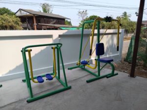 เครื่องออกกำลังกายกลางแจ้งโครงเหล็ก มอก. ติดตั้งในเขตเทศบาล